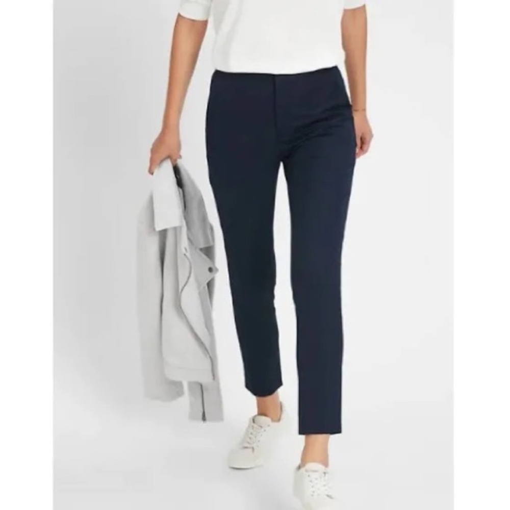 EUC Banana Republic Navy High-Rise Slim Ankle Pant